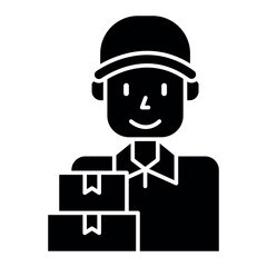 courier sign symbol vector flat icon