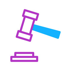 Abstract Gavel Illustration Symbolizing Justice, Law, and Legal Proceedings