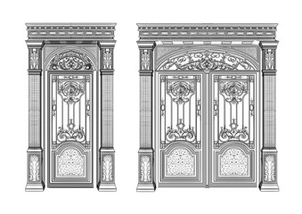 forged products, gates, wicket, door, window bars, lattice door, forged elements, lanterns, pillars