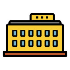Urban Elements Vector Illustration with Tree, Building, and Traffic Symbols
