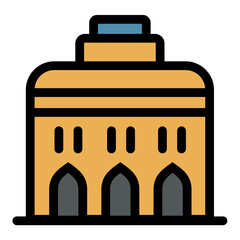 Urban Elements Vector Illustration with Tree, Building, and Traffic Symbols