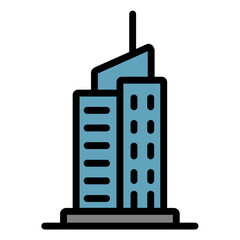 Urban Elements Vector Illustration with Tree, Building, and Traffic Symbols