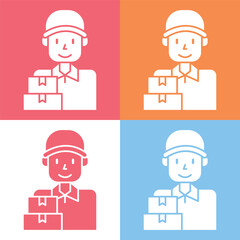 courier sign symbol vector flat icon