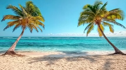 Tropical Paradise Beach Scene