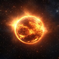 Obraz premium Fiery celestial body