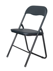 Black metal folding chair