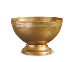 Old empty bronze cup