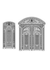 forged products, gates, wicket, door, window bars, lattice door, forged elements, lanterns, pillars