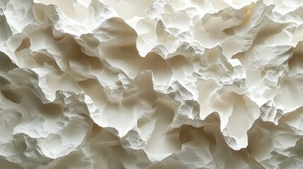 Textured abstract background of crumpled paper resembling waves