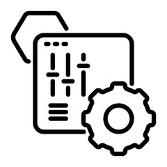 web setting icon, line icon style