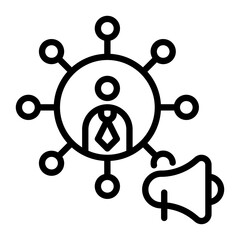 Obraz premium affiliate marketing icon, line icon style