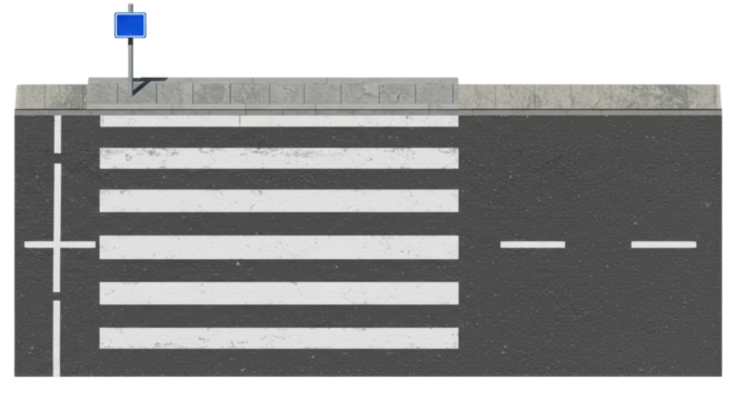 Isolated Pedestrian Crossing - Powered by Adobe