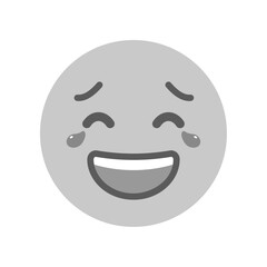 Obraz premium 涙を流して爆笑する表情の絵文字 - 大笑いや泣き笑い、嘲笑やいじわる顔のイラスト
