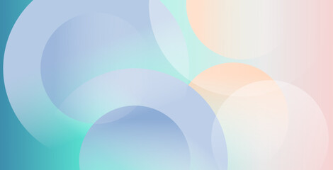 Abstract colorful background with circles, smooth wave lines and artistic blue color pattern illustration for web design template