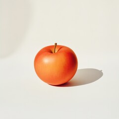 red apple on a plate