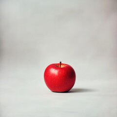 red apple on wooden background