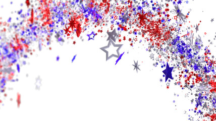 Red, white, and blue stars burst background perfect for Independence Day or any patriotic celebration.