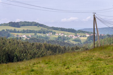 Campagne vosgienne et le village du Girmont Val d'Atoll