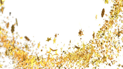 Sparkling gold stars on white. Perfect for holidays, celebrations, and luxury branding.