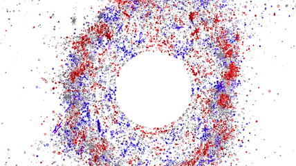 Red, white, and blue starburst border perfect for 4th of July, Memorial Day, or other patriotic events.