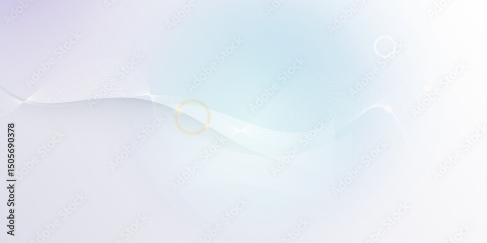 Leinwandbilder abstract soft white, gold wave line pattern and texture on light gray gradient background. vector el