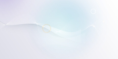 Abstract soft white, gold wave line pattern and texture on light gray gradient background. Vector element smooth line design. Digital technology concept for luxury business template, banner background