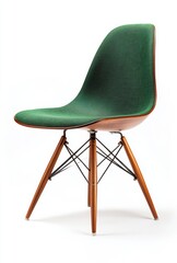 green chair isolated on white