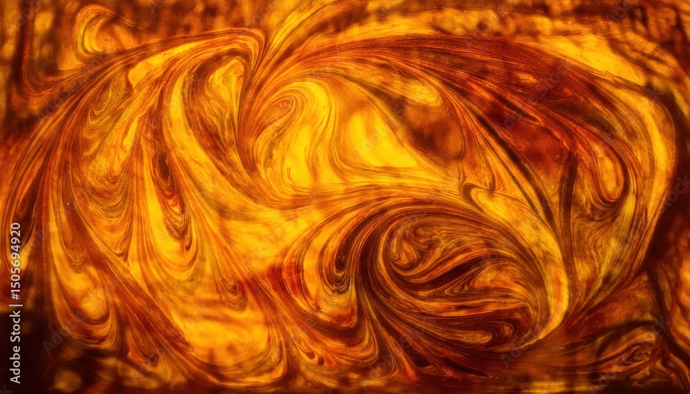 Leinwandbilder  vibrant amber fluid swirl texture with marbled golden tones and flowing patterns for abstract web background, print media, or luxury branding design