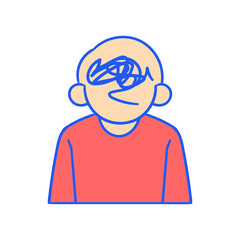 Flat Line Mental Health Fill Illustration