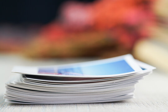 A stack of polaroid photos