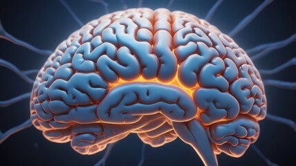 A visual representation of the brain, emphasizing its complex structure and functions.