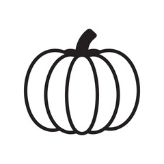 Pumpkin vector illustration Silhouette White background