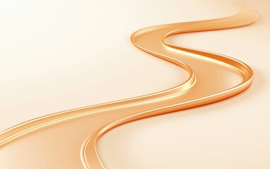 Elegant ribbon-like orange line flowing in curves, representing smooth navigation, strategic detours, and flexible movement.