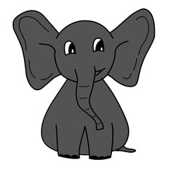 cartoon elephant with a smile