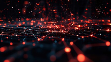 Glowing AI Neural Network with Floating Code Symbols in a Dark Void, Symbolizing the Complexity and Mystery of Advanced Technology