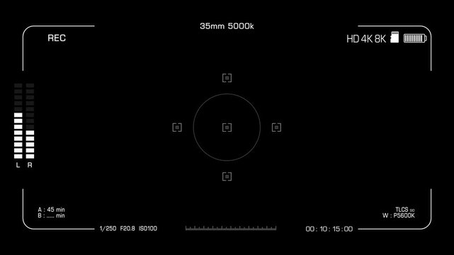 Recording Screen Overlay motion graphics  4K FHD