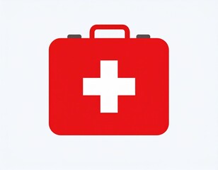Obraz premium Red First Aid Kit With White Cross