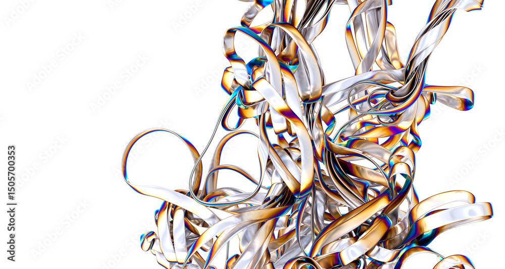 Poster chromatic extravaganza: a dazzling 3d display of colors