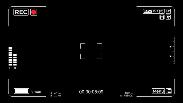 Recording Screen Overlay motion graphics  4K FHD 