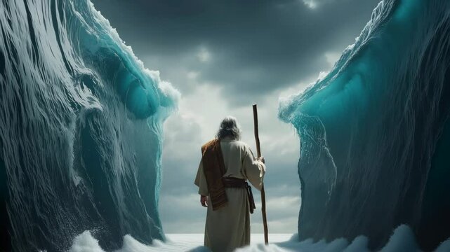 Moses parts the Red Sea