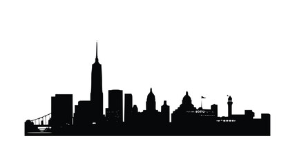 metro city  skyline silhouette vector