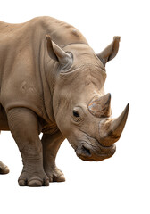 Obraz premium Isolated Rhino with Transparent Background Wildlife Animal Mammal