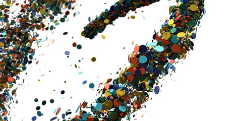 Abstract Colorful Confetti Spiral