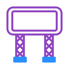 Abstract vibrant signpost illustration with retro structural design elements