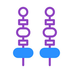 Geometric Skewers: Vibrant Food Icons Ready for Digital Menus and Creative Projects