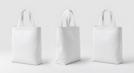 Blank White Tote Bags Mockup Perfect for Branding and Design