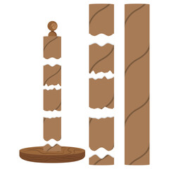 empty kitchen paper roll vector.