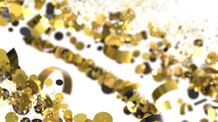 Golden Confetti Explosion