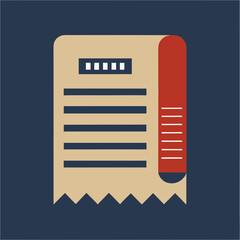 Vector document icon for web page business reports