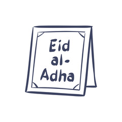 Hand Drawn Eid Al Adha Line Style Illustration